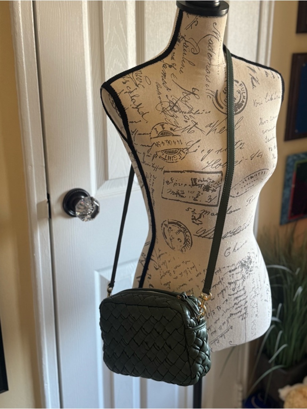 Clare V. Army green puffy woven midi sac crossbody-Price firm - Picture 5 of 15